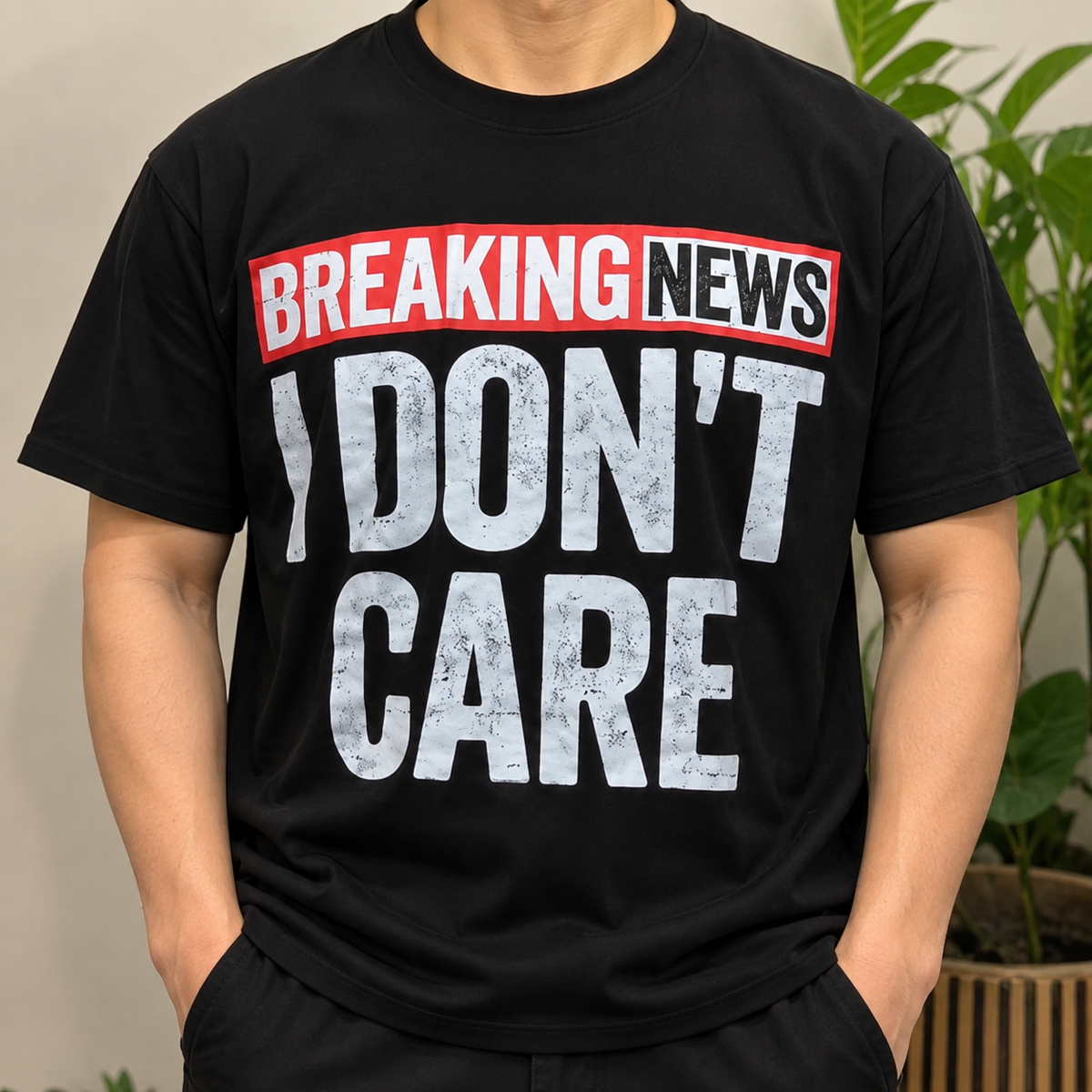Breaking News I Don't Care Funny Sarcastic Shirt