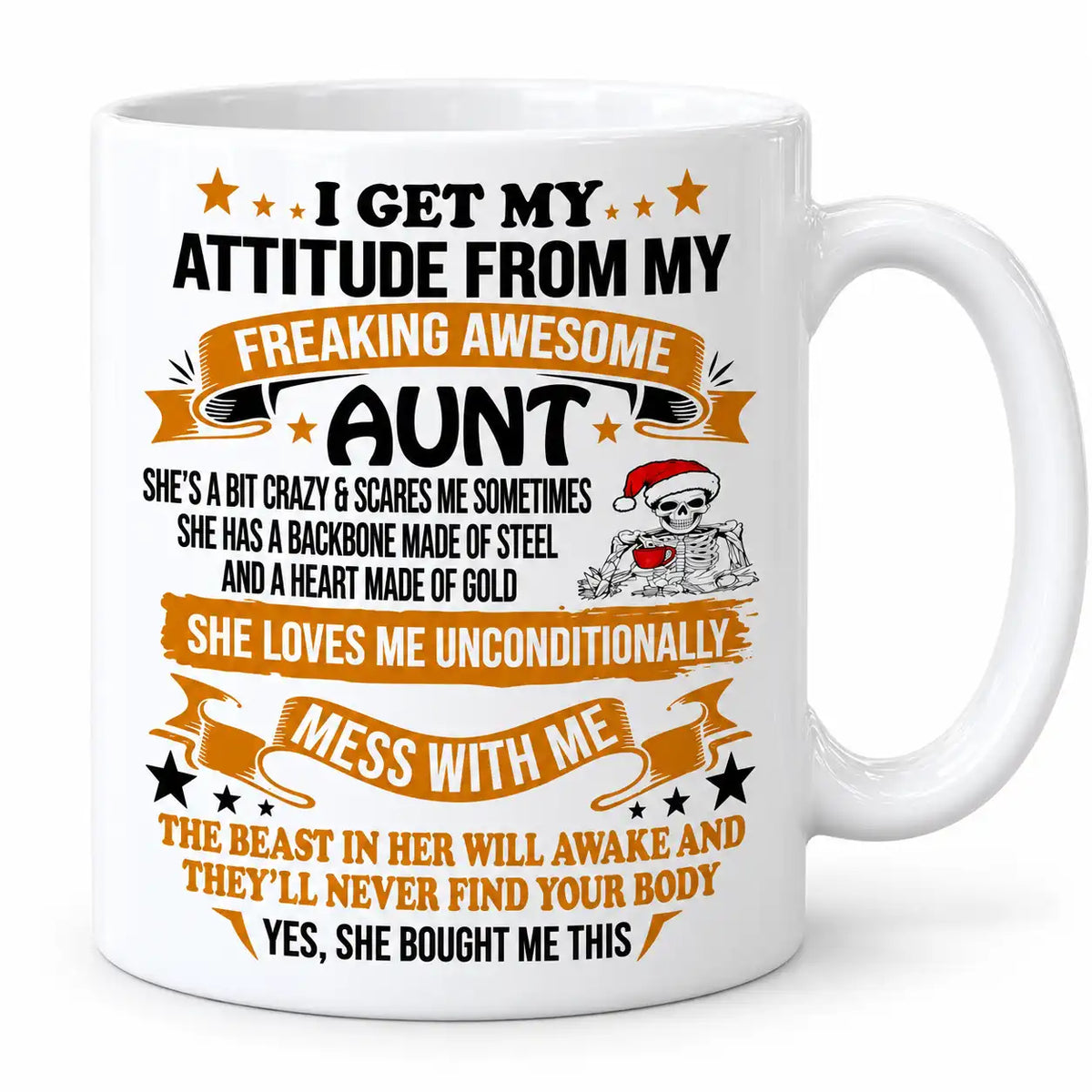 Funny Aunt Mug, Crazy Aunt Gift, Awesome Aunt Coffee Cup, Sarcastic Auntie Gift