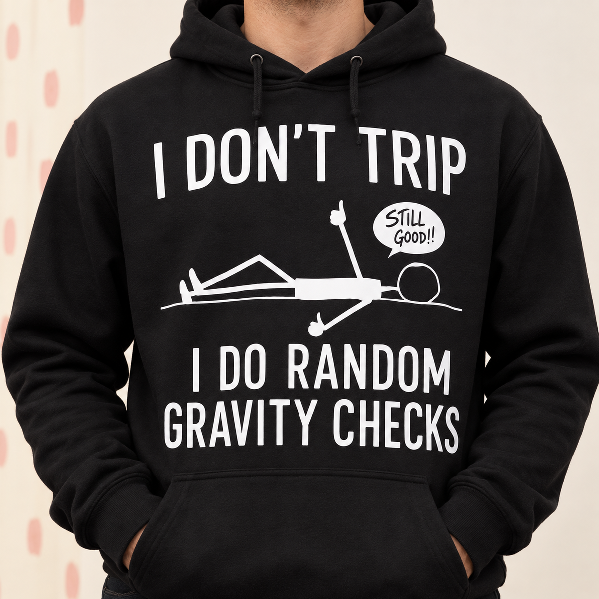 Funny Gravity Check Shirt, Clumsy Humor Graphic Tee