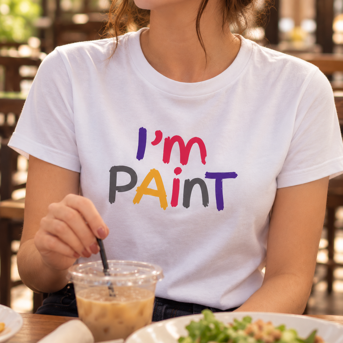 Creative Art Couple T-Shirt, Matching Painting Graphic Tee for Couples