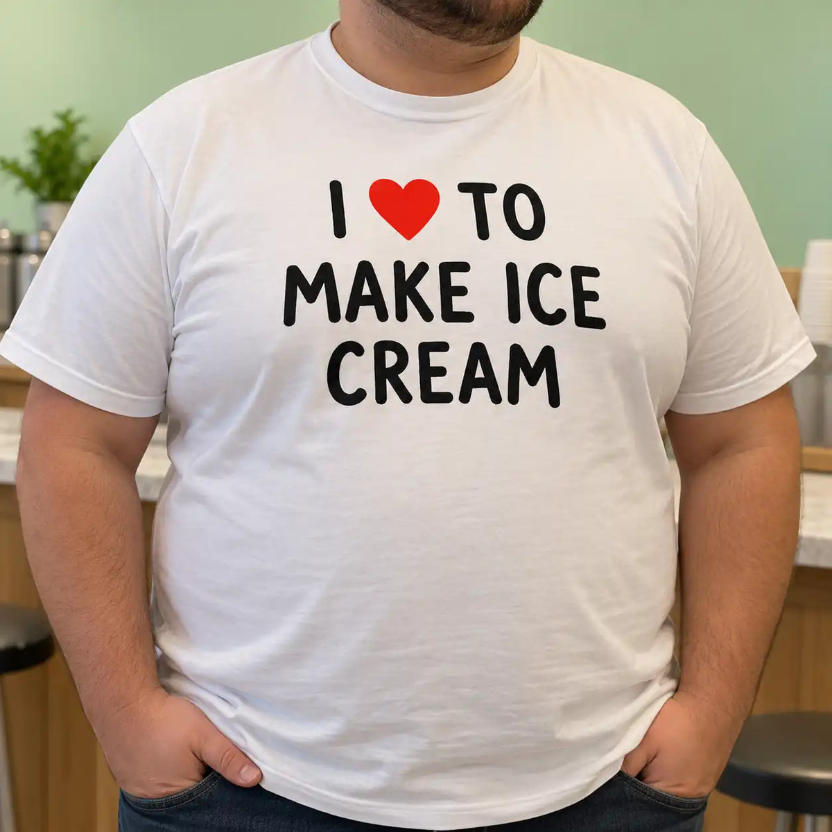 Funny Ice Cream Couple T-Shirt Set, Matching His and Hers Summer Tees