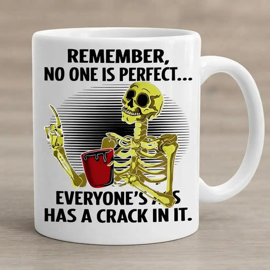 Funny Skeleton Coffee Mug, Sarcastic Skull Gift, Dark Humor Coffee Cup