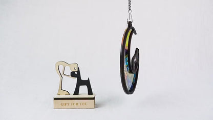 Netecom 6" Shiba Inu Dog Memorial Suncatcher – Loss of Pet Sympathy Gift, Dog on Moon Lightcatcher, Personalized Memorial Gift for Dog Lovers, Car Hanging