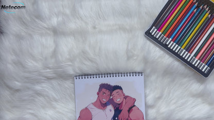 Gay Fellow Spiral Bound Coloring Book, Unleash Your Creativity in a World of LGBTQ+ Representation with 30 Empowering Pages.