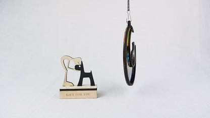 Netecom Personalized Pomeranian Dog Memorial Suncatcher – Rainbow Bridge Pet Loss Gift, Custom Remembrance Ornament, Window or Car Hanging Decor